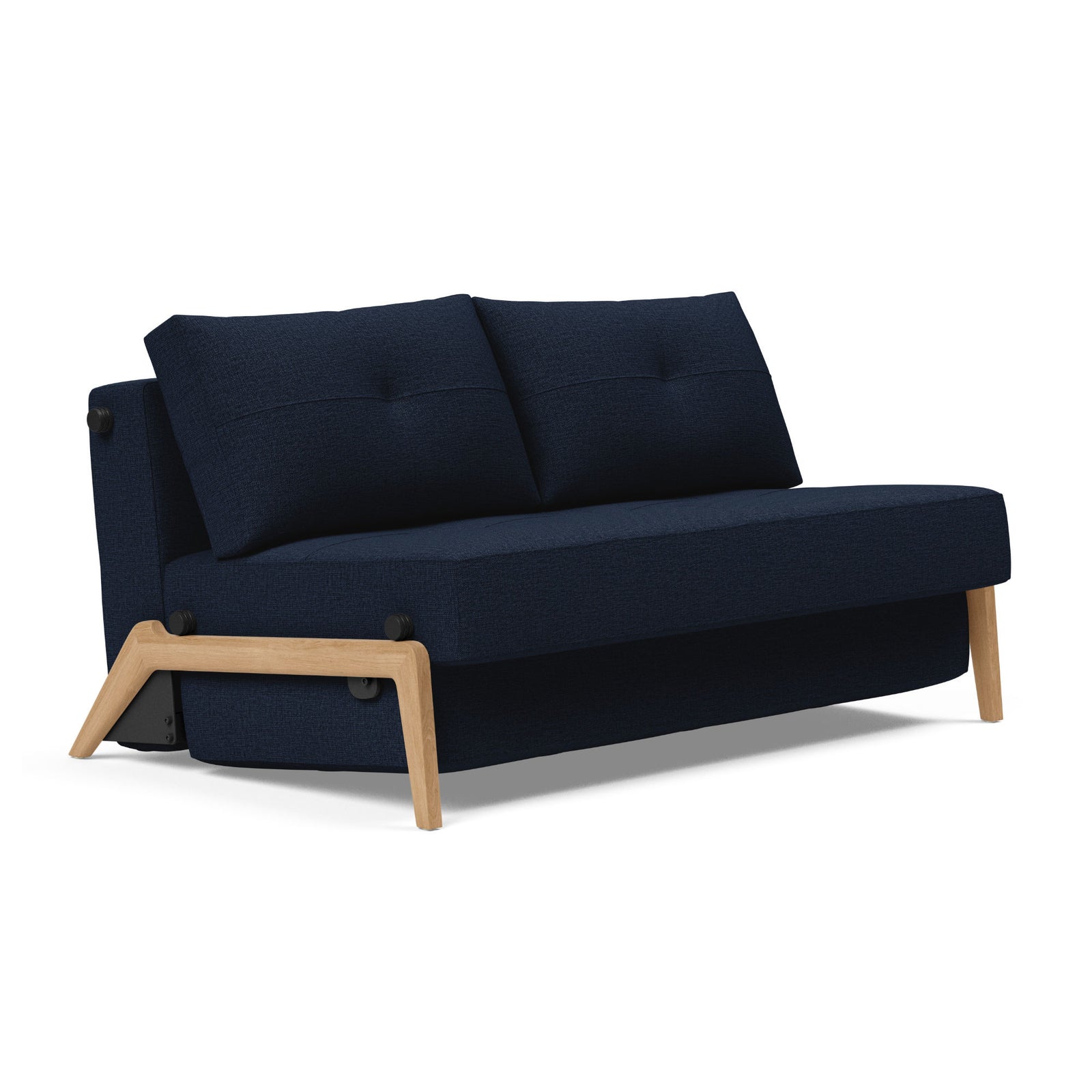 Innovation Living Cubed 140 Wood sofa bed, 528 mixed dance blue