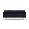 Muuto Outline Sofa 2-Seater, Vidar554/Black w170xd84xh71cm