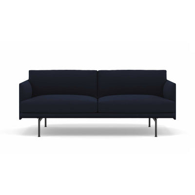 Muuto Outline Sofa 2-Seater, Vidar554/Black w170xd84xh71cm