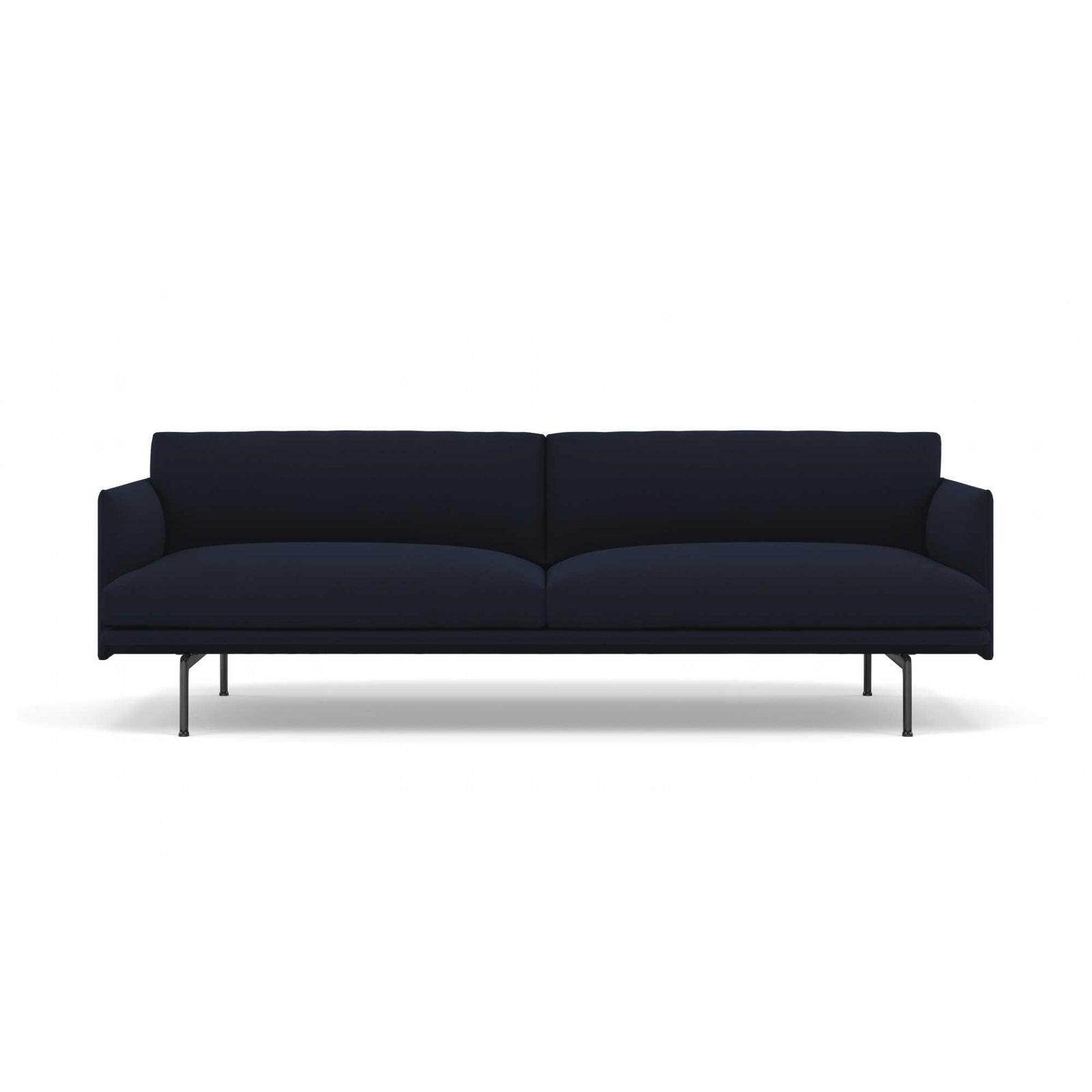 Muuto Outline 3-Seater sofa, vidar 554/black