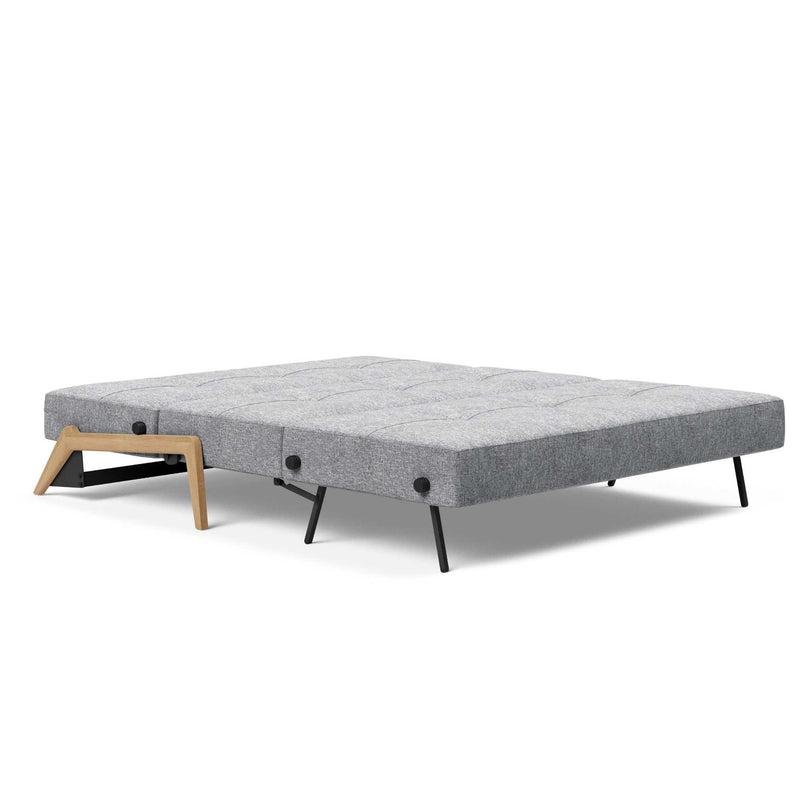 Innovation Living Cubed 160 Wood Sofa Bed, 565TwistGranite    w168xd98xh79cm