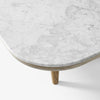 &Tradition SC4 Fly table, white oiled oak/ honed bianco carrara