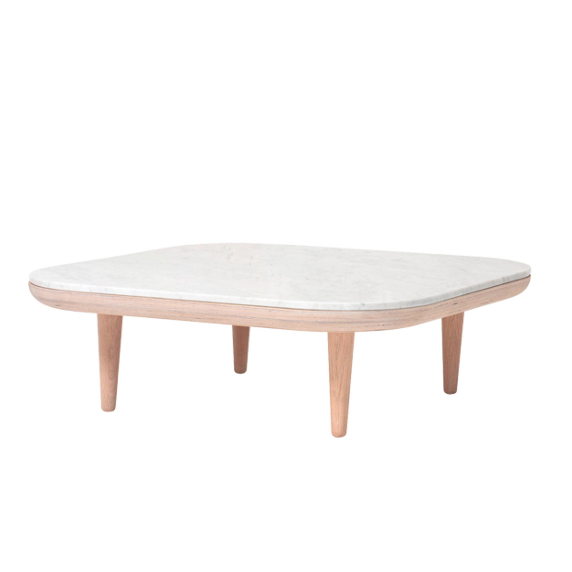 &Tradition SC4 Fly table, white oiled oak/ honed bianco carrara