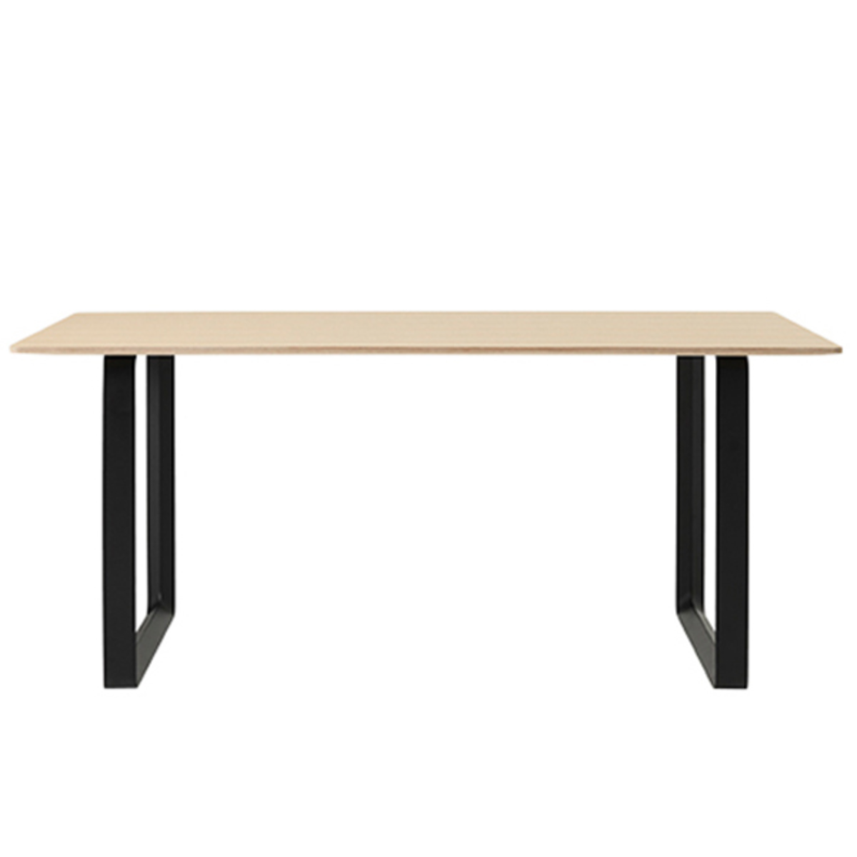 Muuto 70/70 table, oak veneer/plywood/black (170x85 cm)