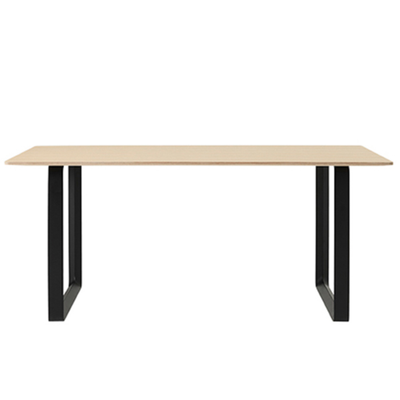 Muuto 70/70 table, oak veneer/plywood/black (170x85 cm)