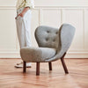 &Tradition VB1 Little Petra Lounge Chair, Hallingdal130/Walnut w80xd85xh75cm