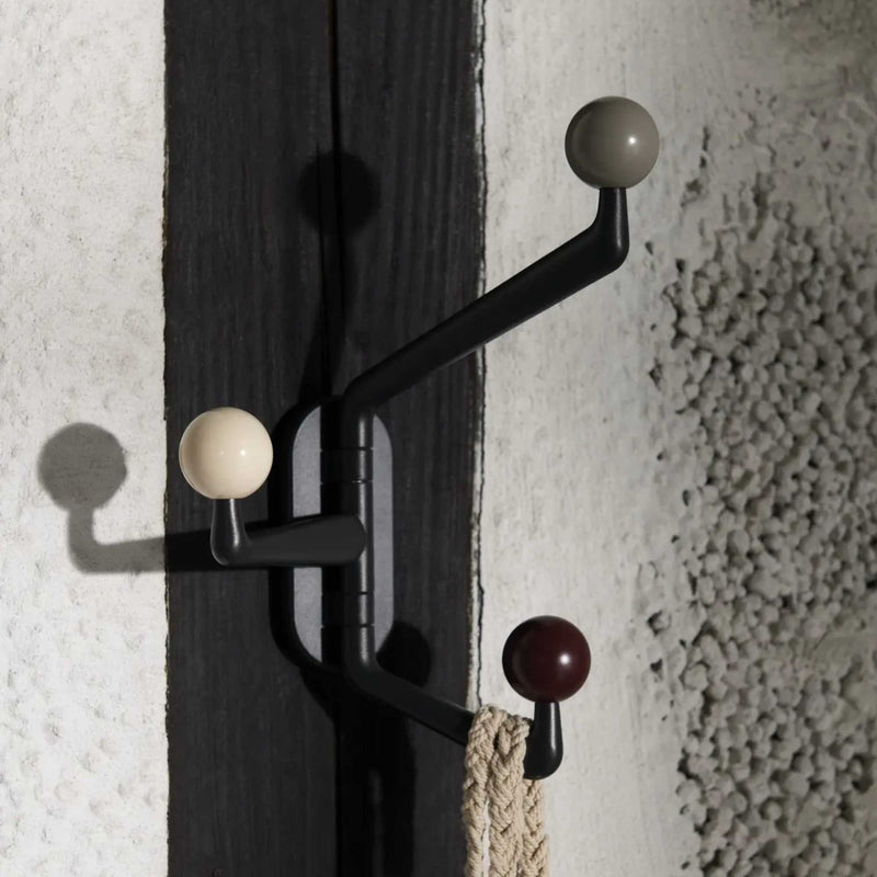 &tradition SC75 Capture wardrobe hook, graphite/colour knob