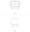 Blu Dot Dang 2 Drawer Nightstand