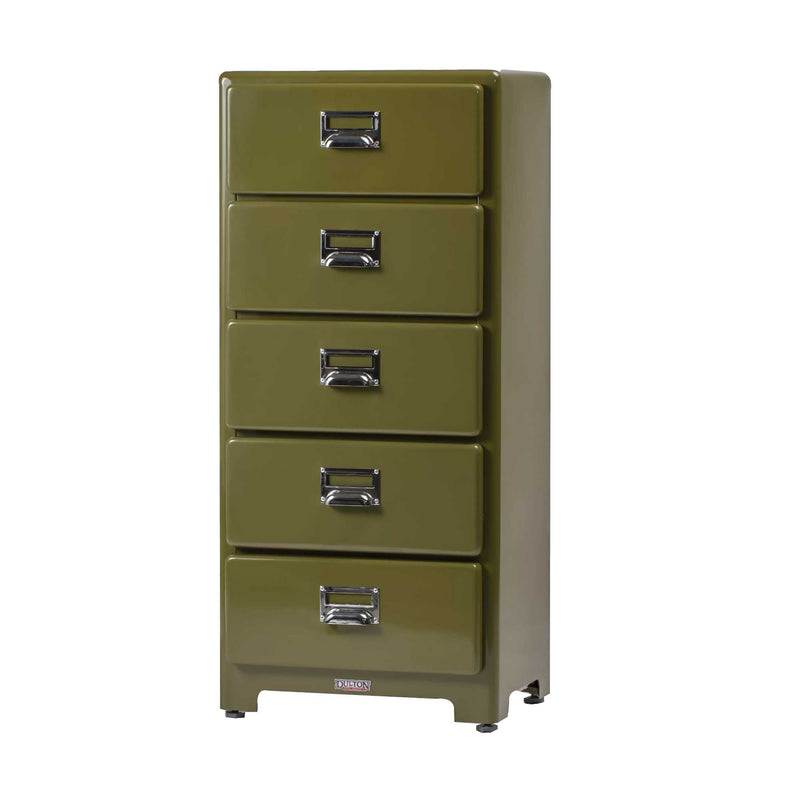 Dulton 5 Drawers Chest, olive