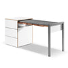 Alwin's Space Box Extendable Table Drawers , White/Orefo Dark