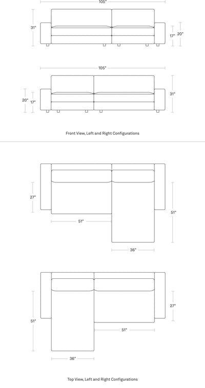 Blu Dot Esker Sofa w/ Chaise