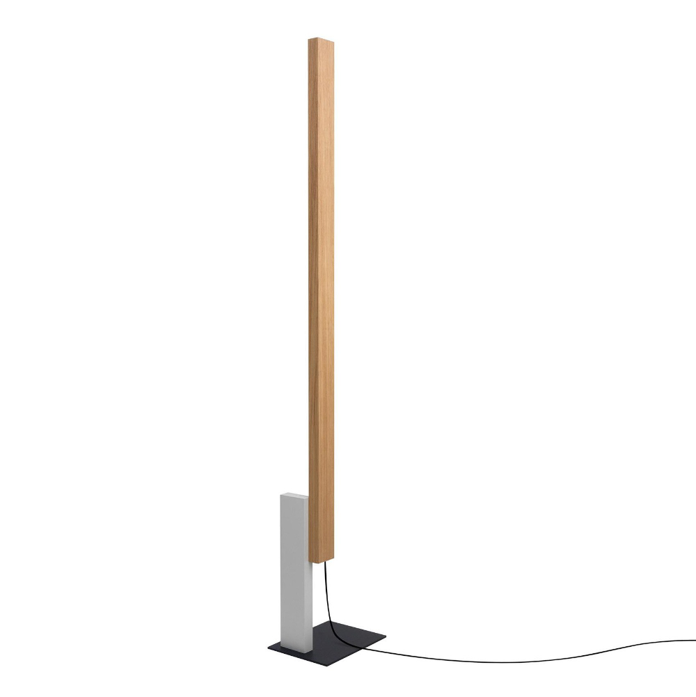 Marset High Line floor lamp, oak/white