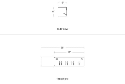 Blu Dot Hall Pass Wall Shelf with Hooks