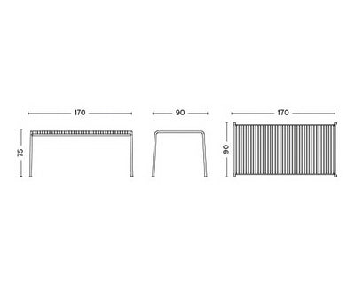 Hay Palissade Table Rectangular (170x90CM)