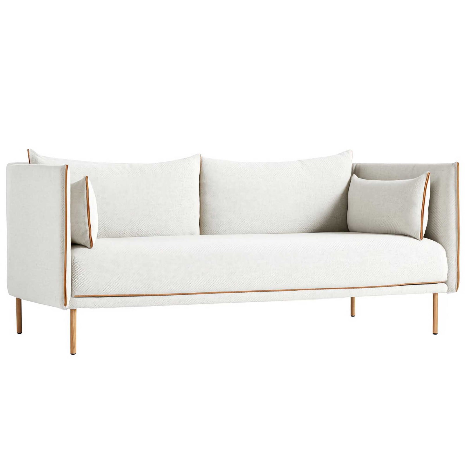 HAY Silhouette sofa 3-seater, coda 100/silk cognac/oiled oak