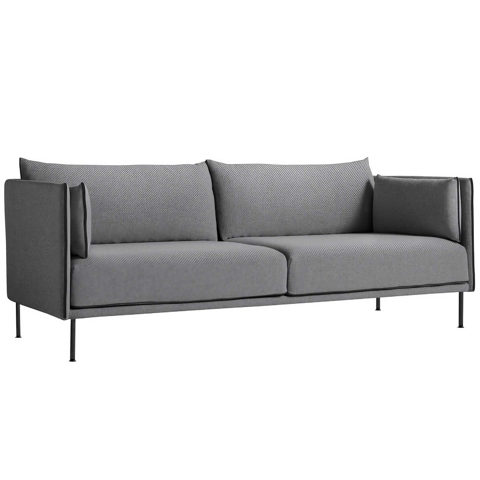 HAY Silhouette sofa 3-seater, coda 182/silk black/black steel