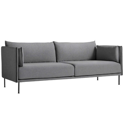 Hay Silhouette sofa 3-seater, coda 182/silk black/black steel