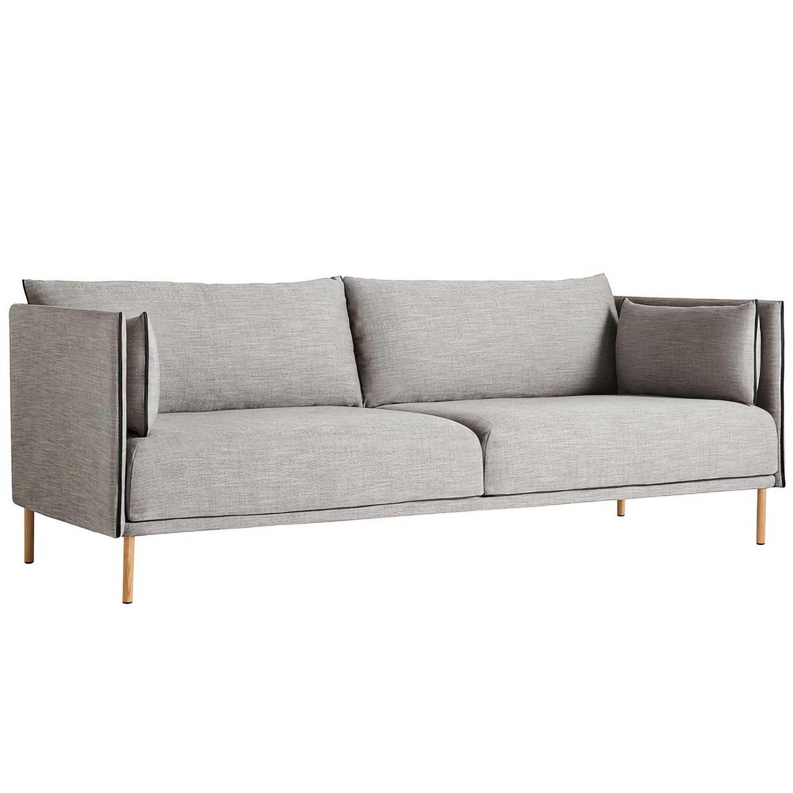 HAY Silhouette sofa 3-seater, ruskin 33/silk black/oiled oak