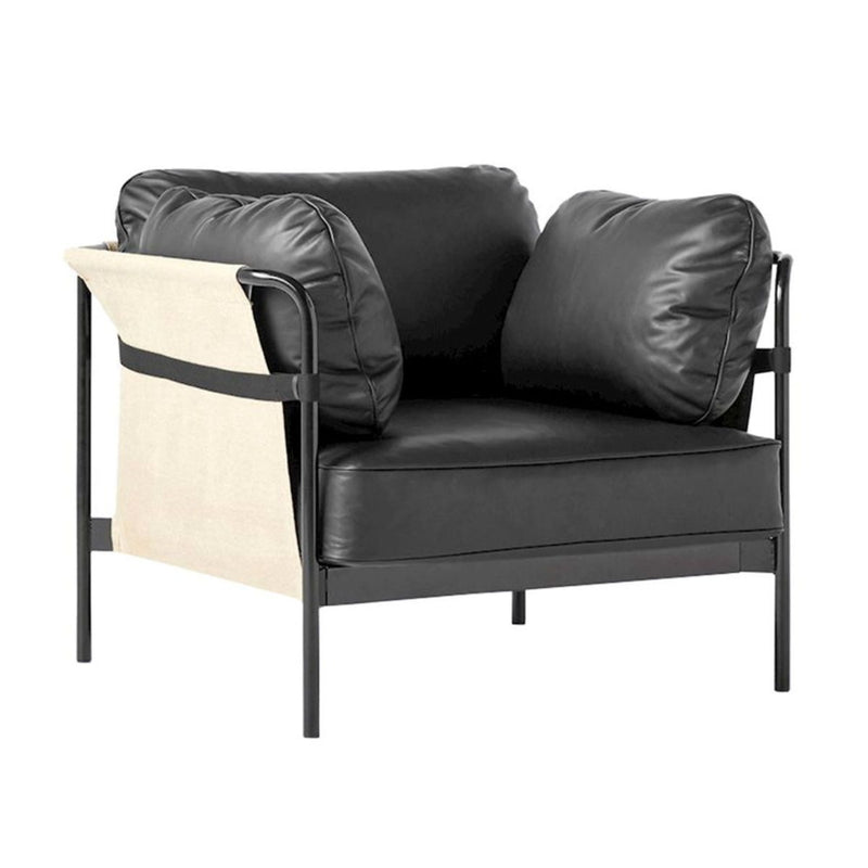 Hay Can lounge chair, black - natural - silk0842