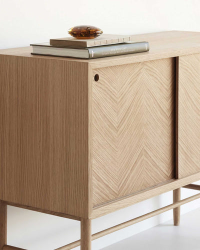Hübsch Herringbone Dresser Sliding Doors, Natural