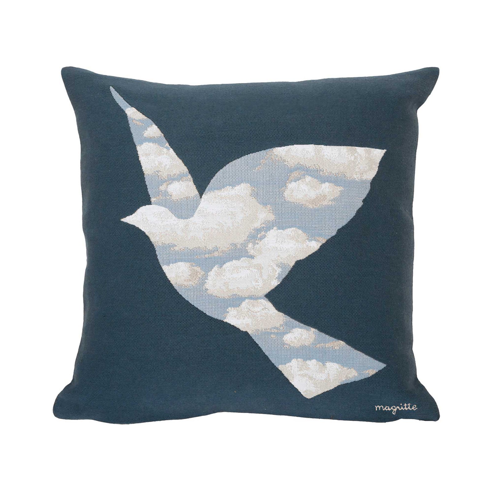 Jules Pansu Jacquard Cushion, L'oiseau de ciel 1926
