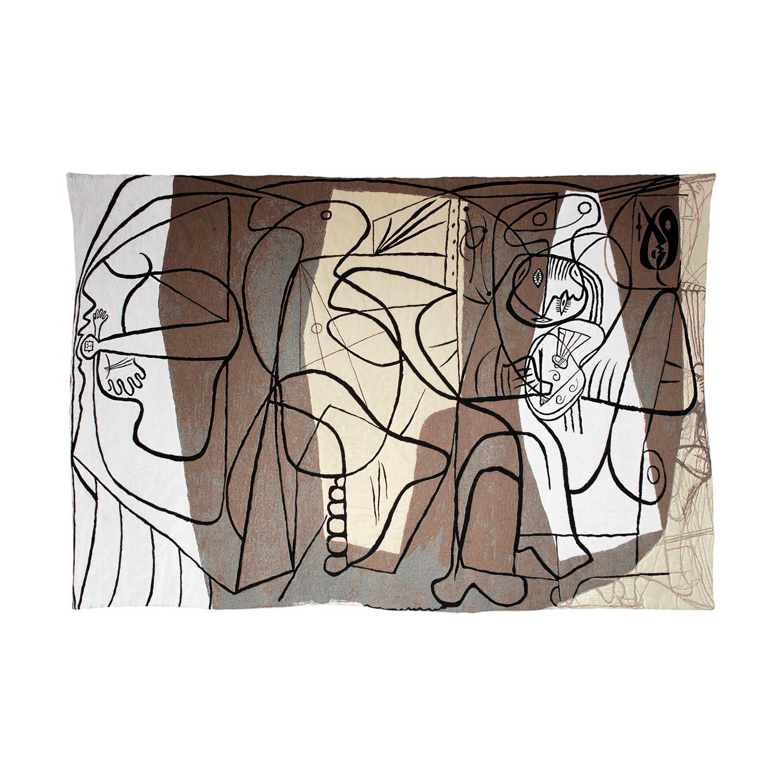 Jules Pansu Jacquard Cushion, Le peintre et son modèle 1926