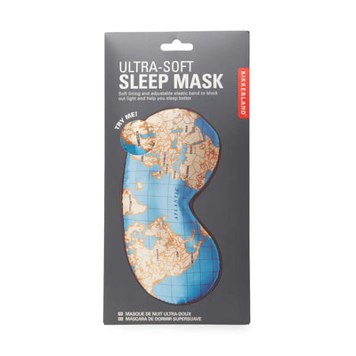 Kikkerland Maps Ultra Soft Sleep Mask