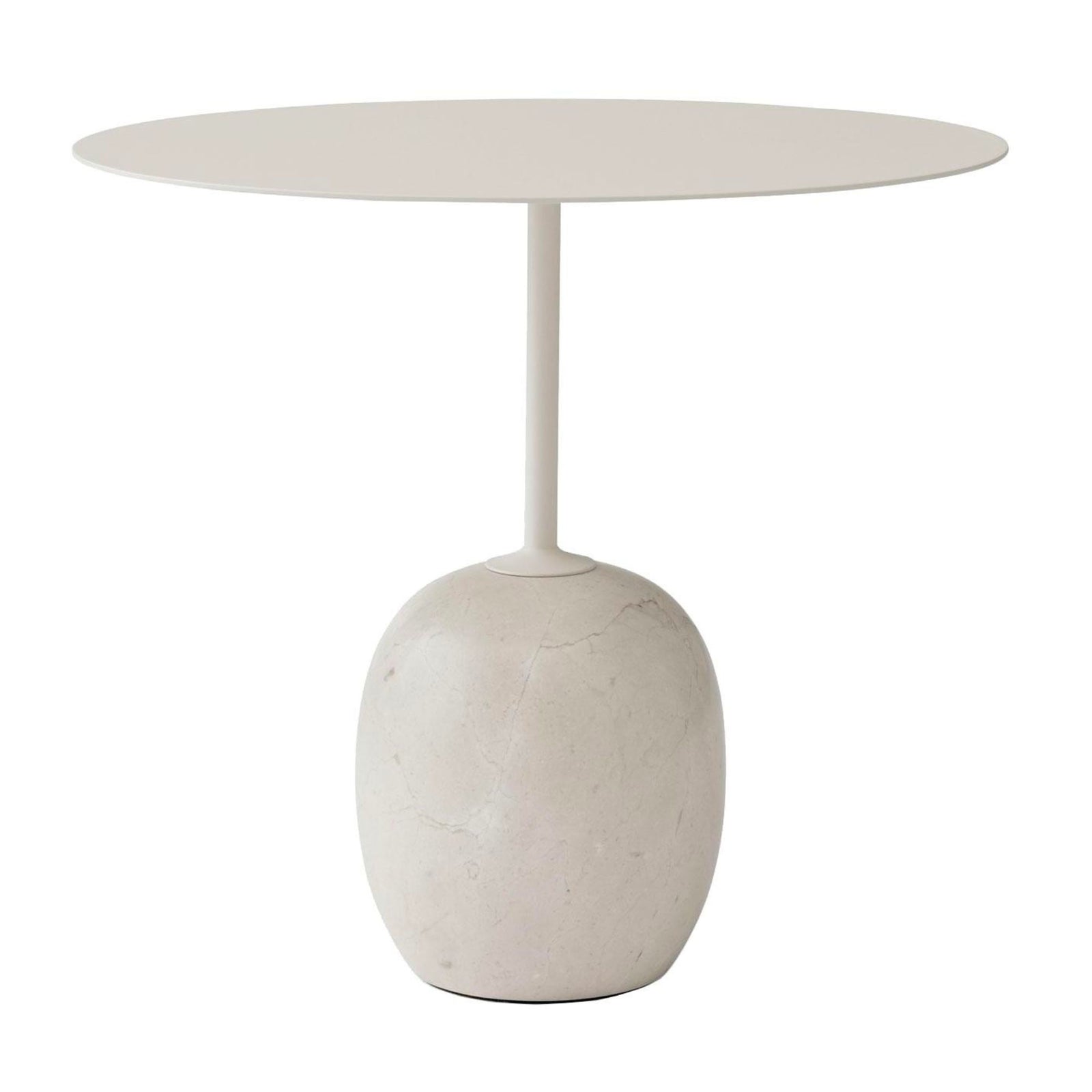 &Tradition Lato LN9 side table, ivory white/crema diva marble