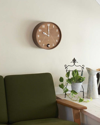 Lemnos Pace Cuckoo Wall Clock, Brown