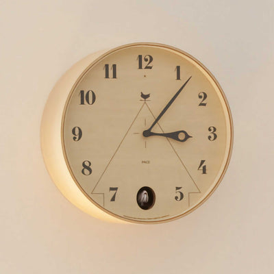 Lemnos Pace Cuckoo Wall Clock, Natural