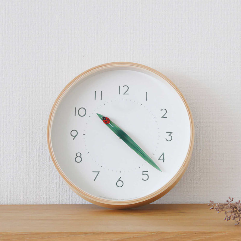 Lemnos Perch clock (Ø25.4cm), Ladybird