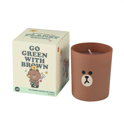 Line Friends Go Green with Brown Soy Candle