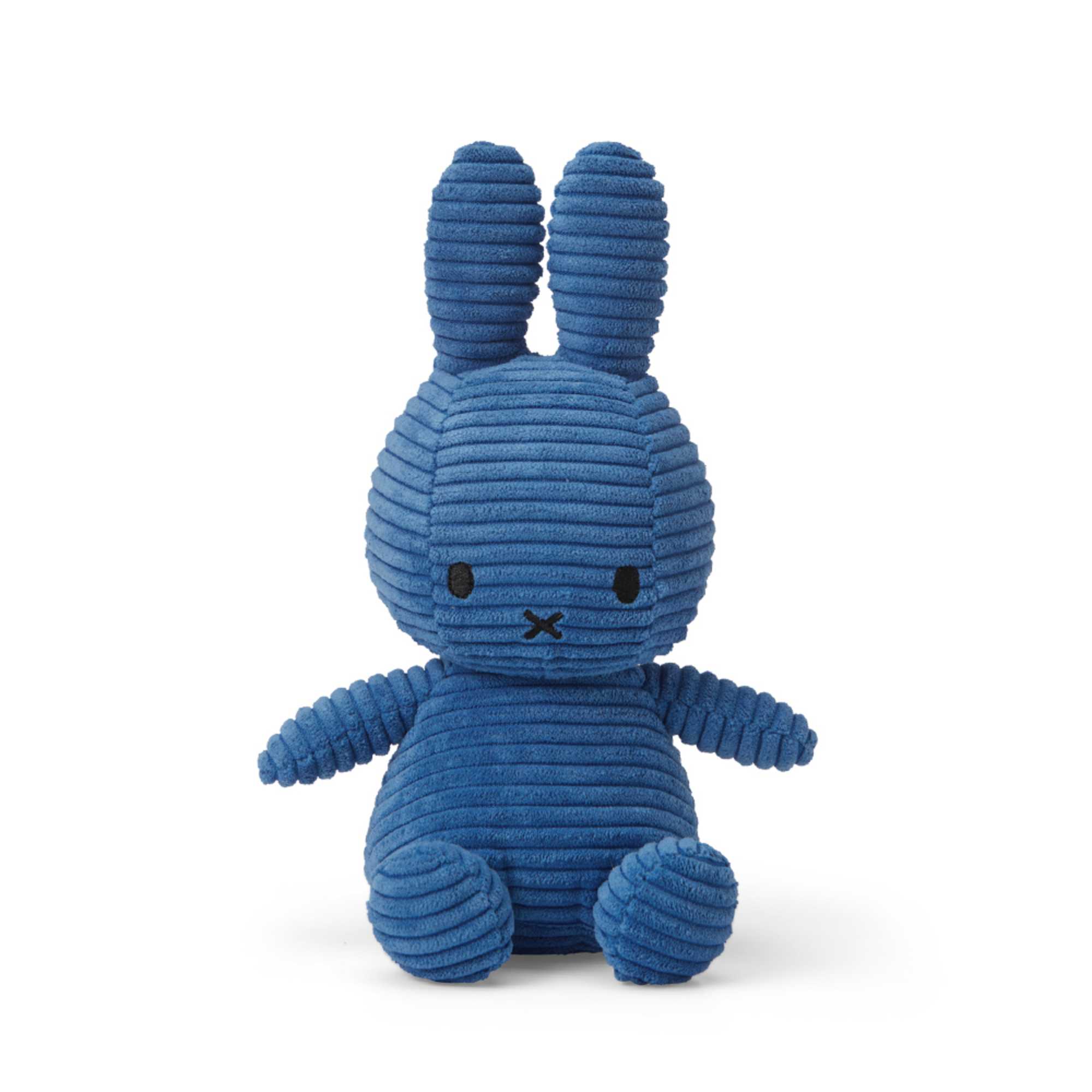 Miffy Sitting Corduroy Plush Doll (23cm) , Kobalt Blue