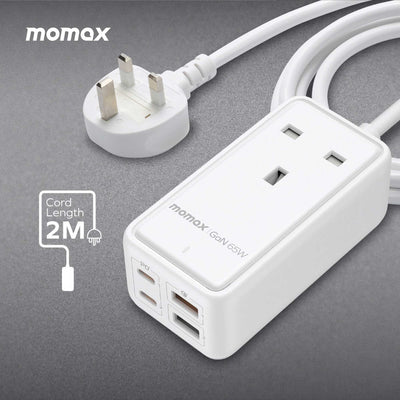 Momax 65W GaN Extension Cord with USB