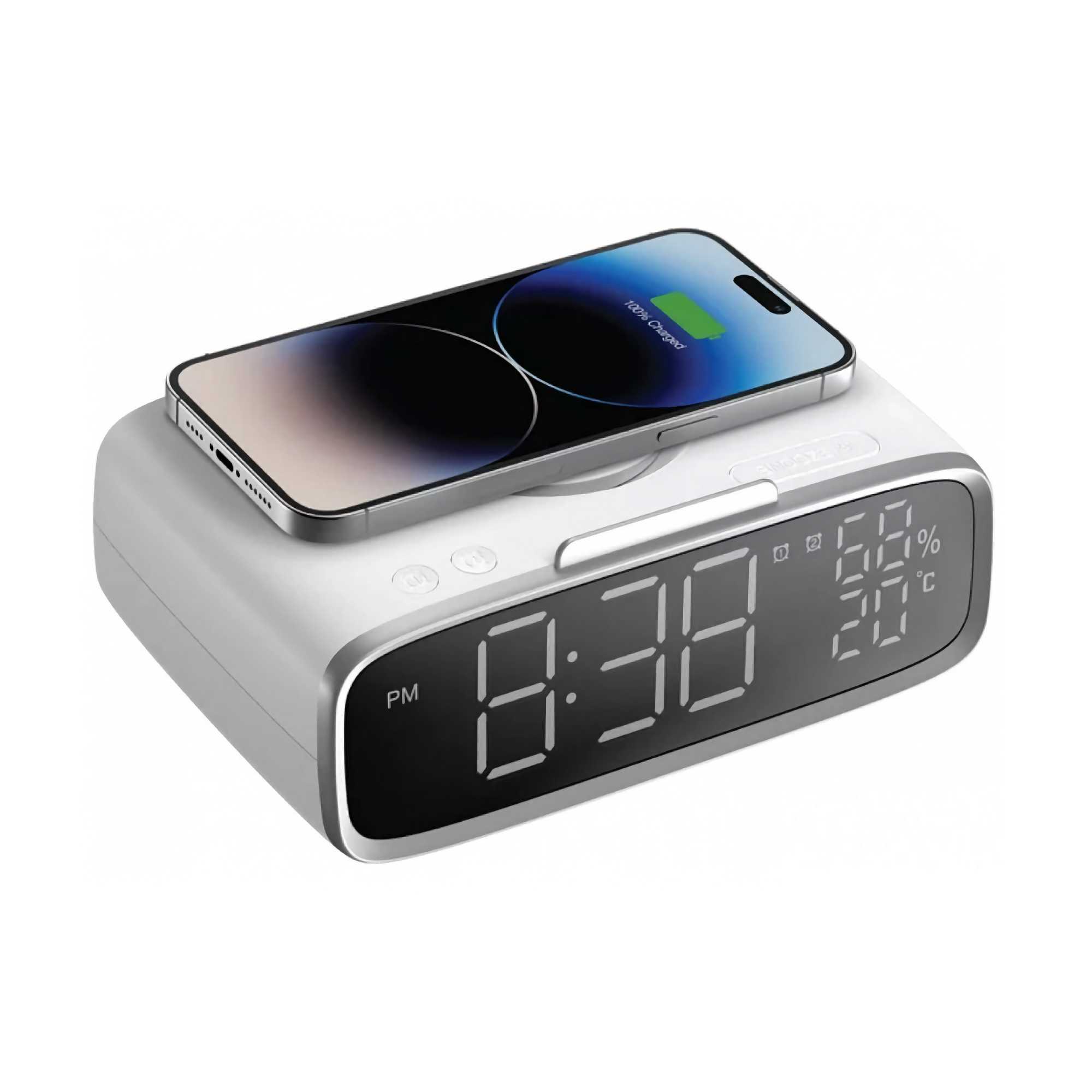 Momax Q.Clock5 Digital Clock with Wireless Charging QC5