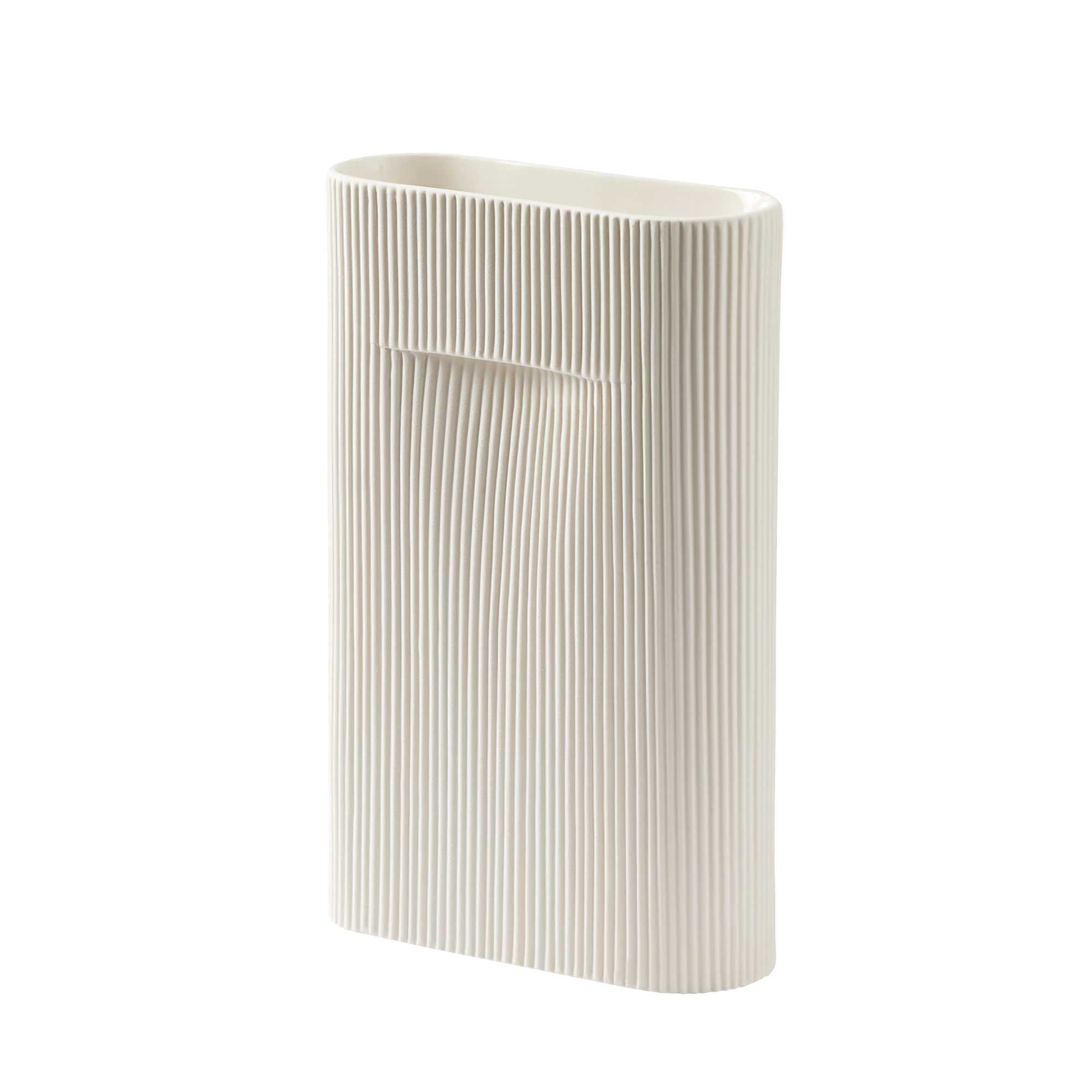 Muuto Ridge Vase (35cmh), Off-White