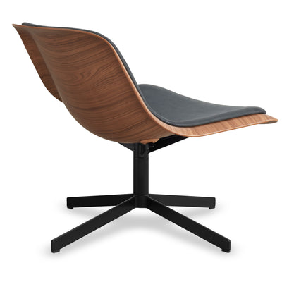 Blu Dot Nonesuch Swivel Leather Lounge Chair