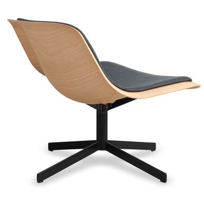 Blu Dot Nonesuch Swivel Leather Lounge Chair