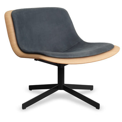 Blu Dot Nonesuch Swivel Leather Lounge Chair