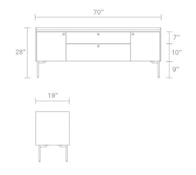 Blu Dot Peek 2 Door 2 Drawer Console