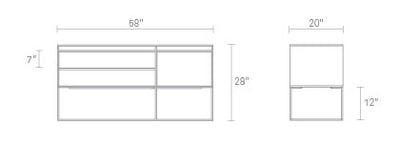 Blu Dot Rule 1 Door / 2 Drawer Console