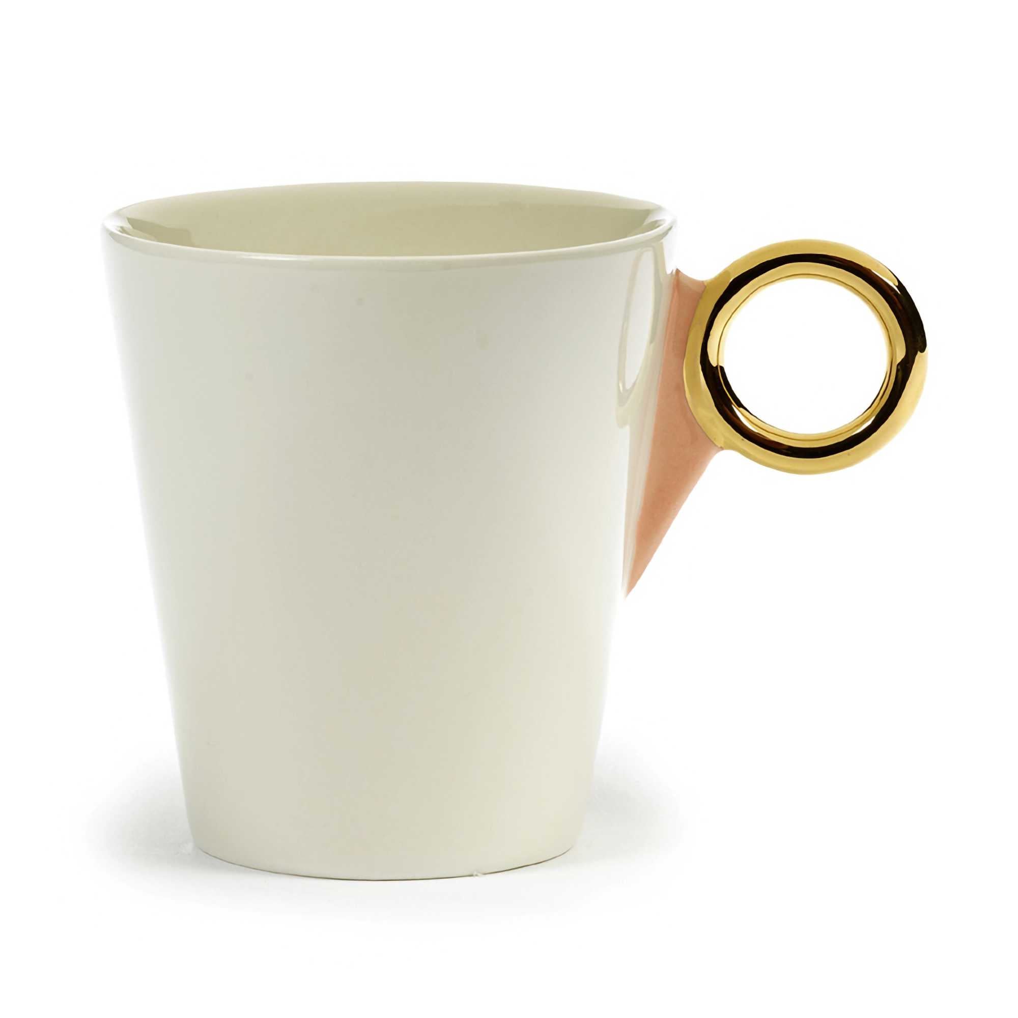 Serax Desiree Cup, White/Gold/Pink