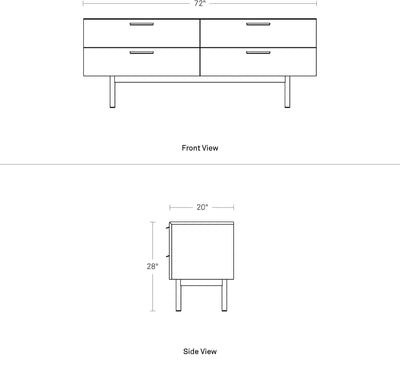 Blu Dot Shale 4 Drawer Dresser