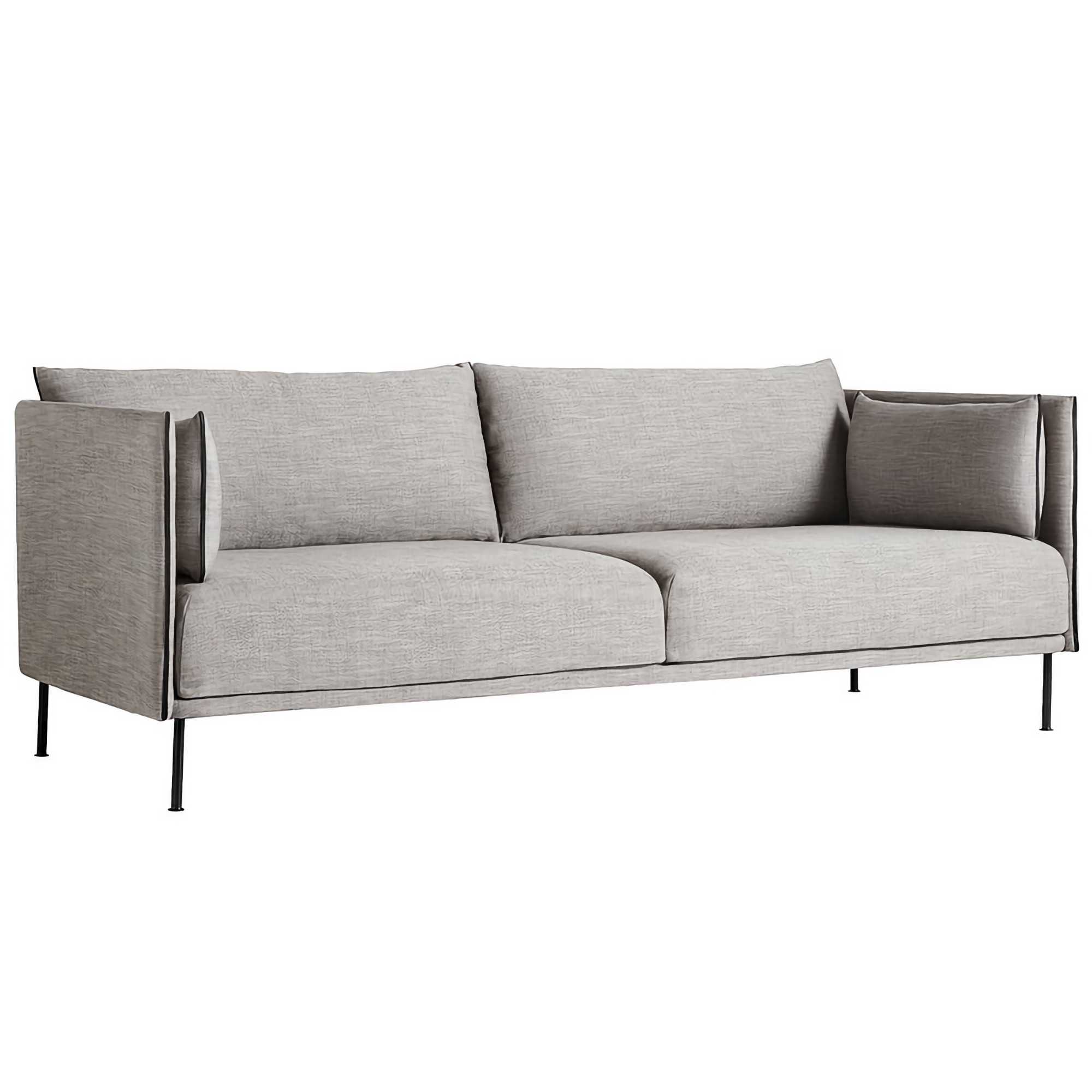 Hay Silhouette sofa 3-seater, ruskin 33/silk black/black steel