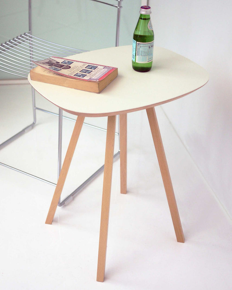 Studio Domo Simple Wood Side Table, ivory
