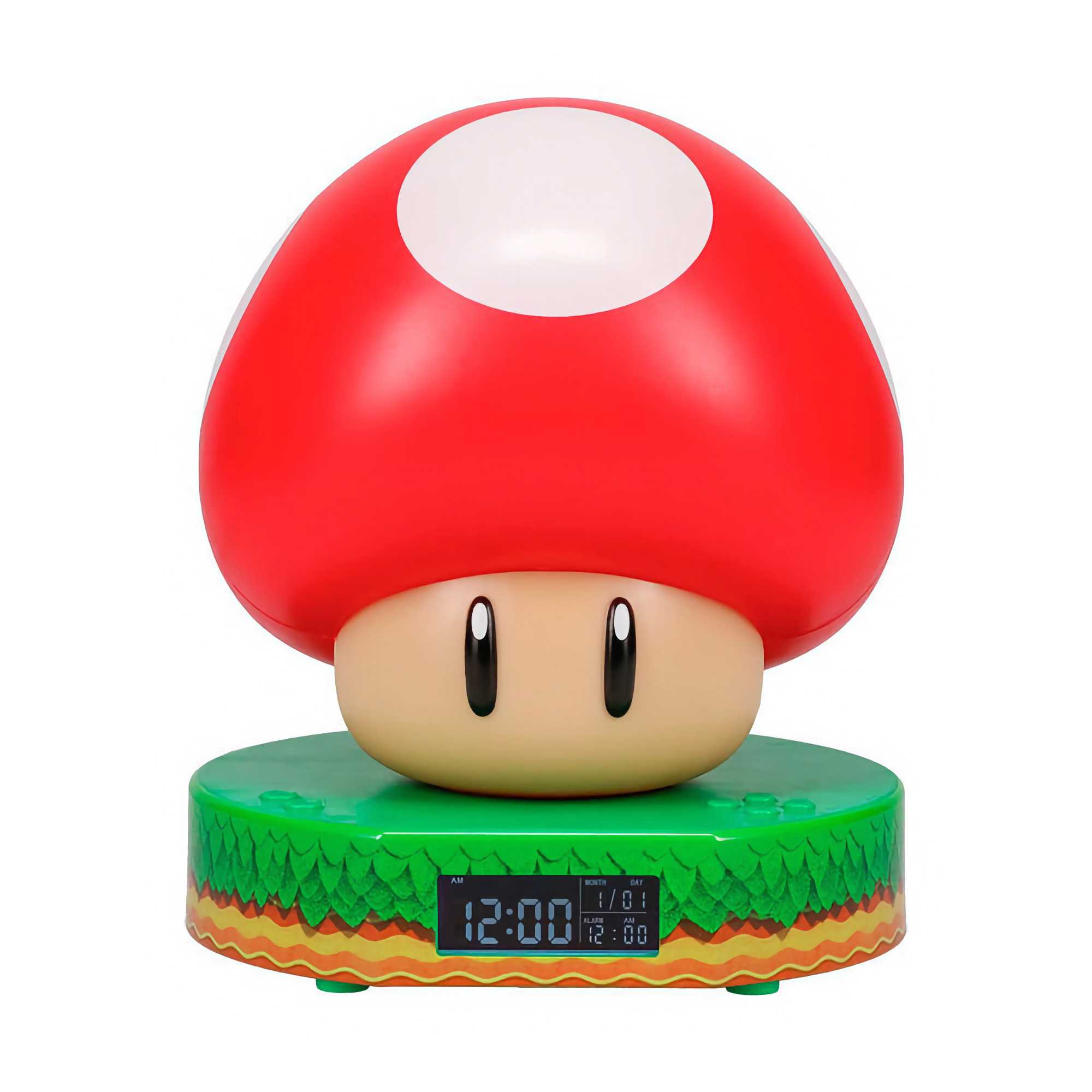 Super Mushroom Digital Alarm Clock with Power Up Sound