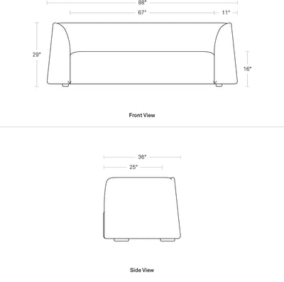 Blu Dot Thataway 88" Sofa
