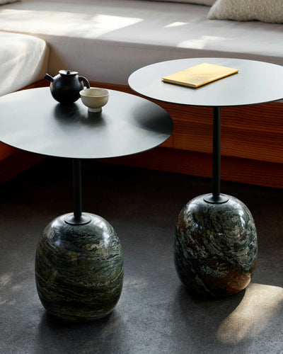 &Tradition LN8 Lato side table, Deep Green/Verde Alpi Marble (Ø40xH50cm)