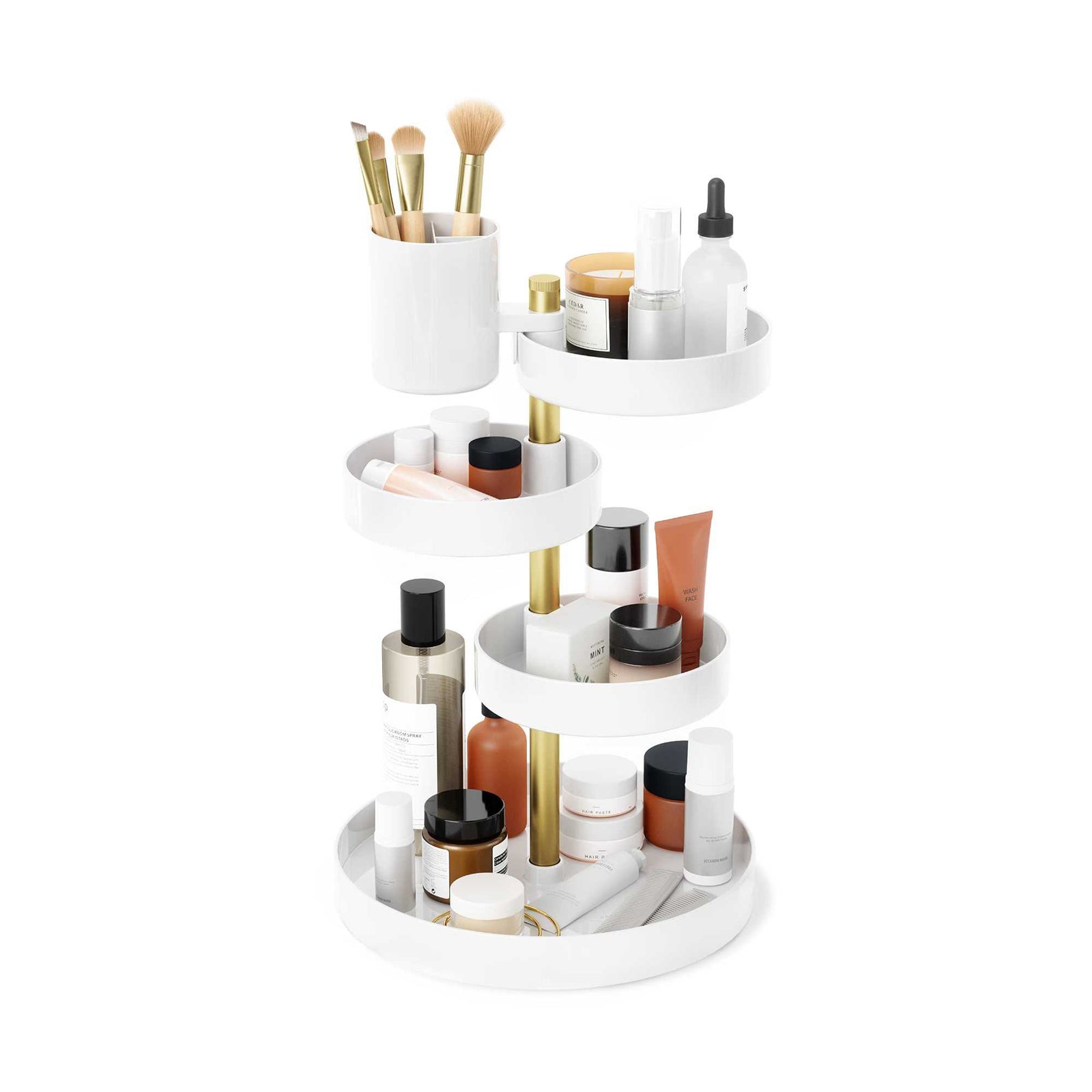 Umbra Pirouette Organizer, White/Brass