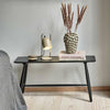 Villa Collection Bast Bench, Black Stained Oak